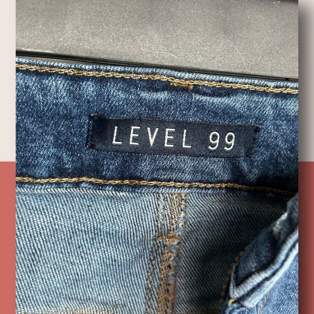 👖 LEVEL 99 ANTHRO MEGAN DENIM SHORTS JORTS ROLL HEM 4" SIZE 32 - Picture 5 of 9